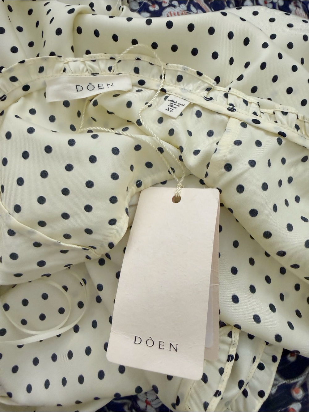 NWT DÔEN Mazarine Polka Dot Midi Dress in Portia Dot, Cream Size XL - Picture 13 of 17
